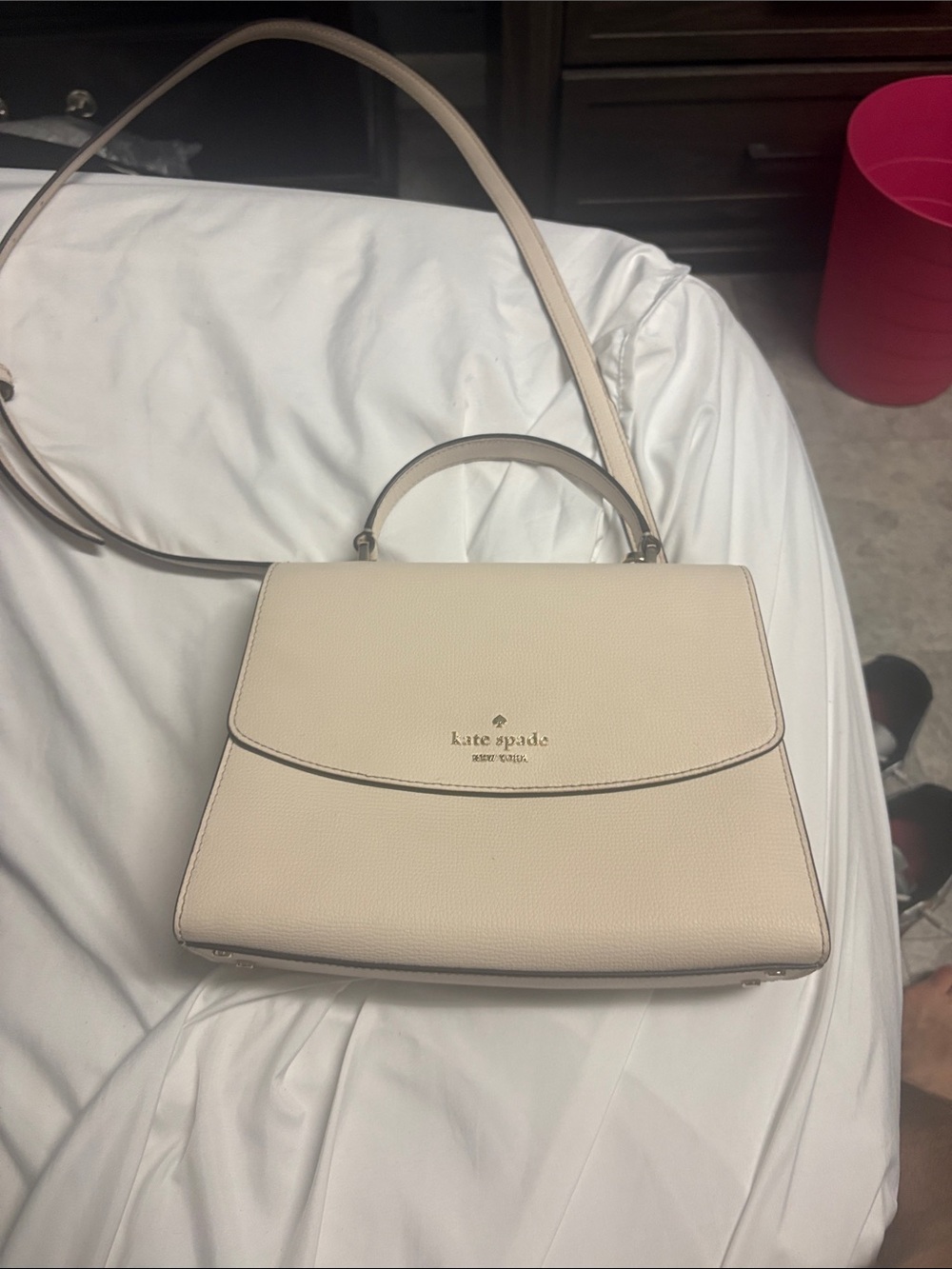 kate spade Soft Cream Structured Top-Handle Satchel